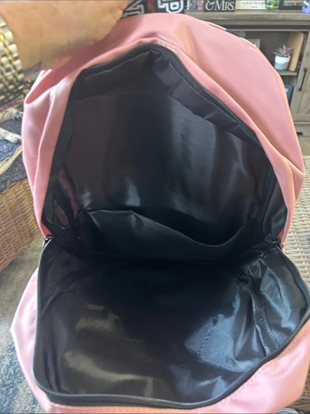PINK Light Pink Sequin Logo Backpack